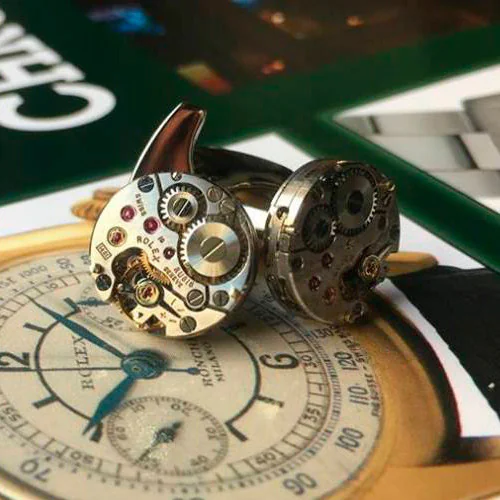 Механизмы Rolex превратили в запонки