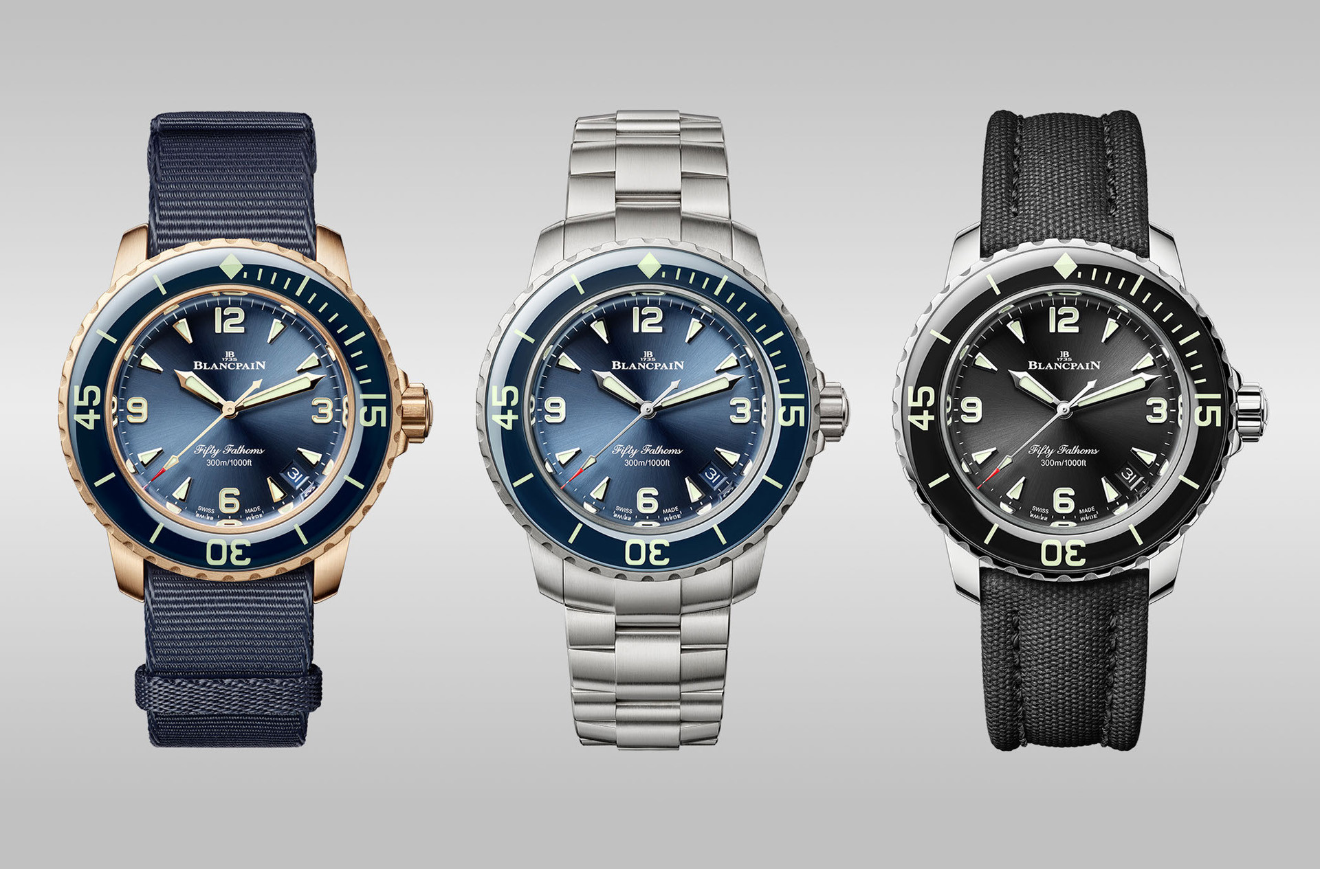 Blancpain Fifty Fathoms Automatic 38 mm. Компактное трио для мужчин и женщин