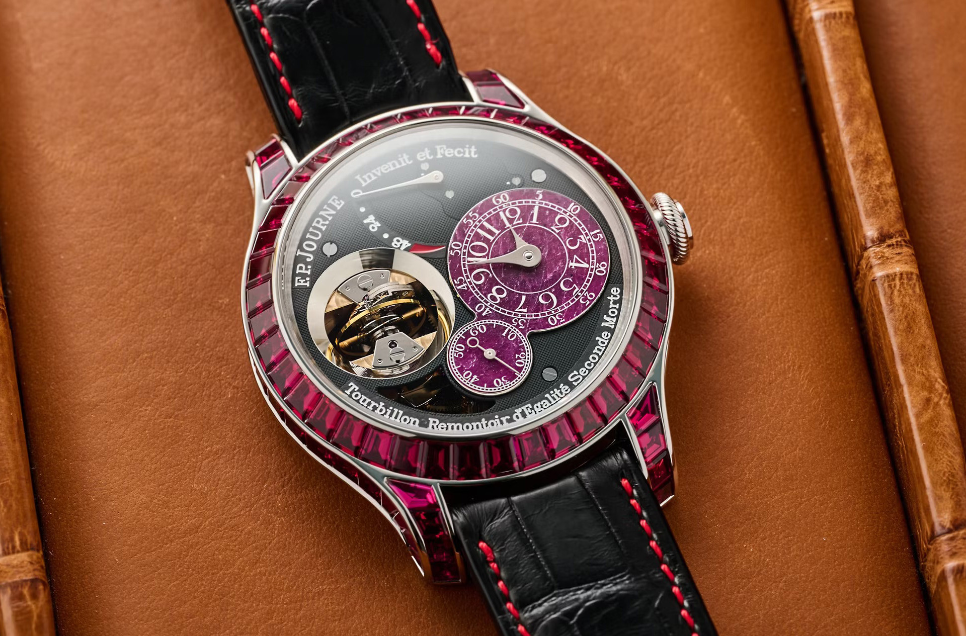 F.P. Journe Tourbillon Souverain Vertical Joaillerie Rubis