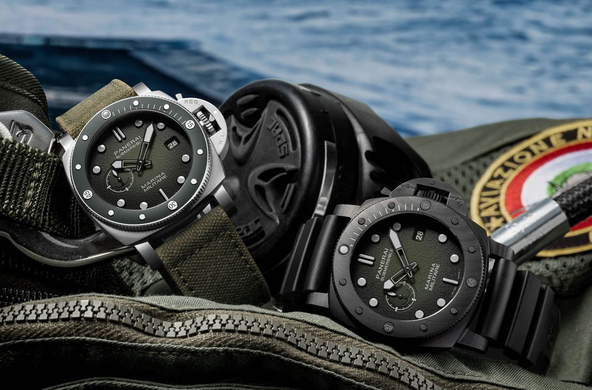 Panerai Submersible Marina Militare PAM01697 и PAM01698