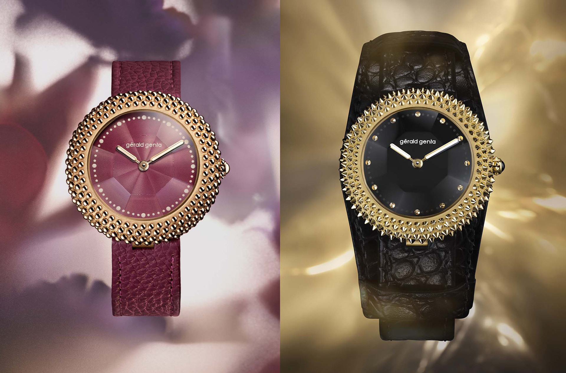 Gérald Genta Gentissima Oursin Black Onyx и Oursin Burgundy