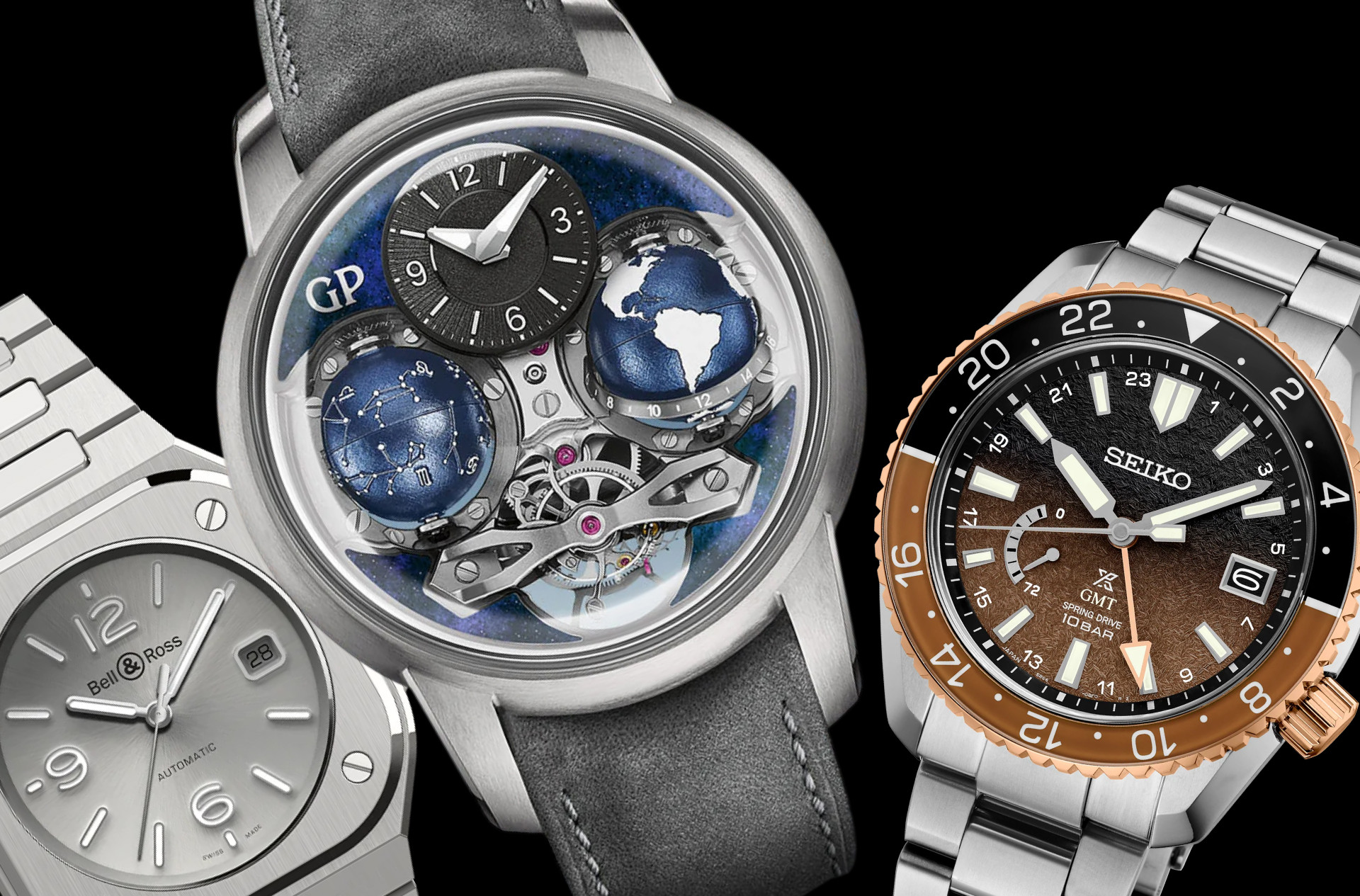 Уникальные Girard-Perregaux с индикацией звездного времени, Seiko для США в стиле культовой модели Rolex…