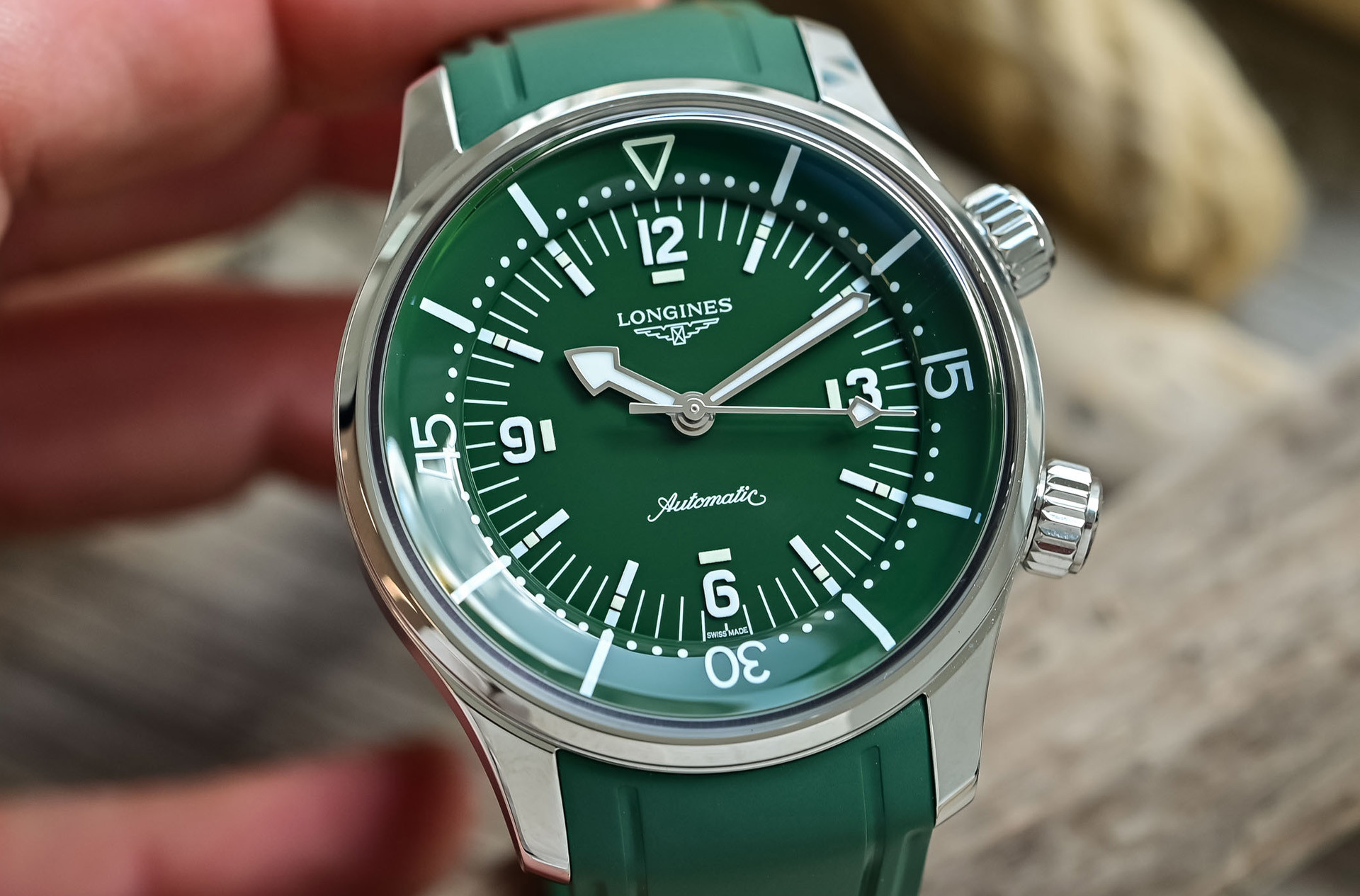 Longines Legend Diver 39mm Green Rubber Edition