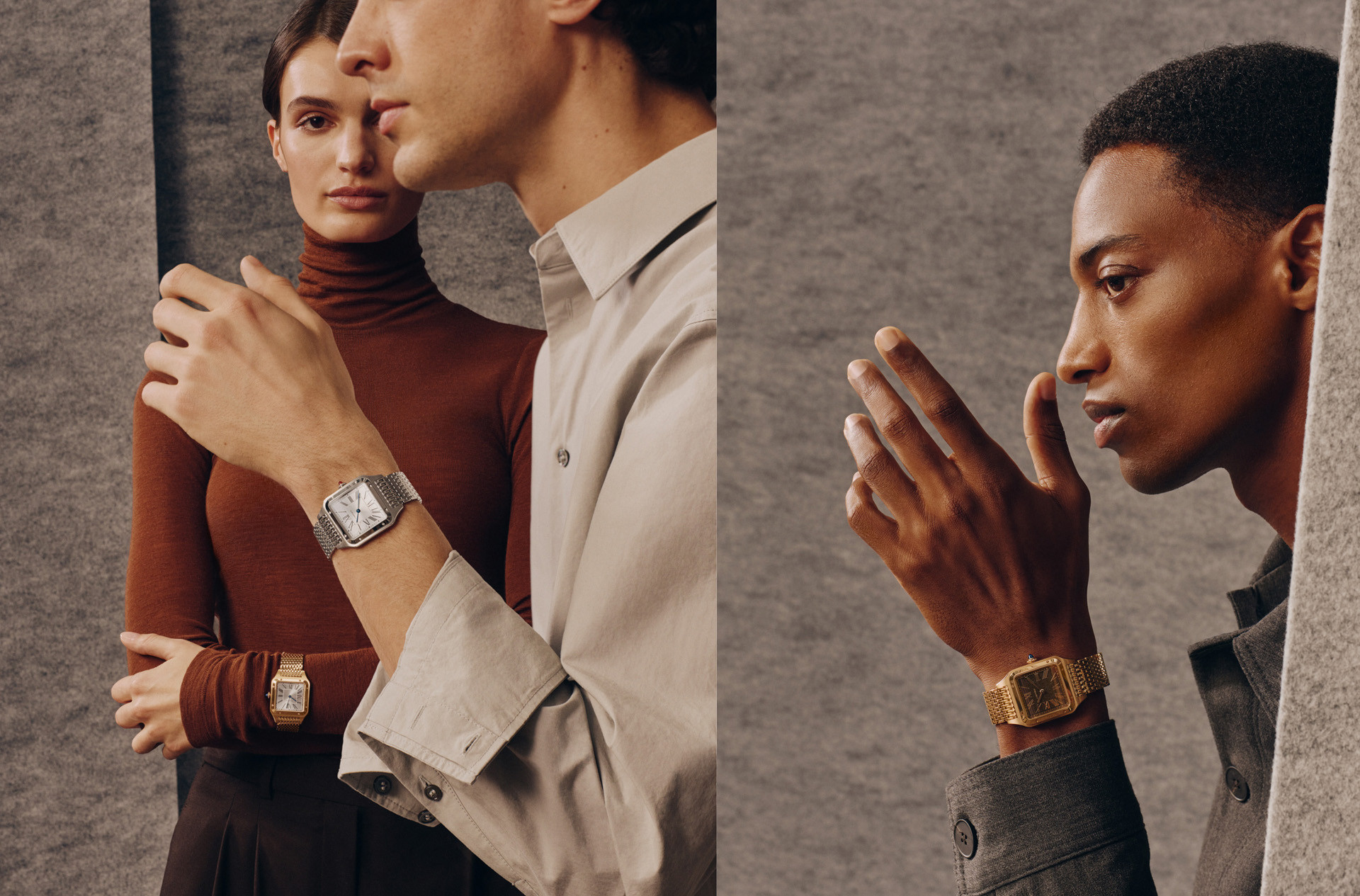 Cartier Santos-Dumont в корпусах из желтого золота и платины