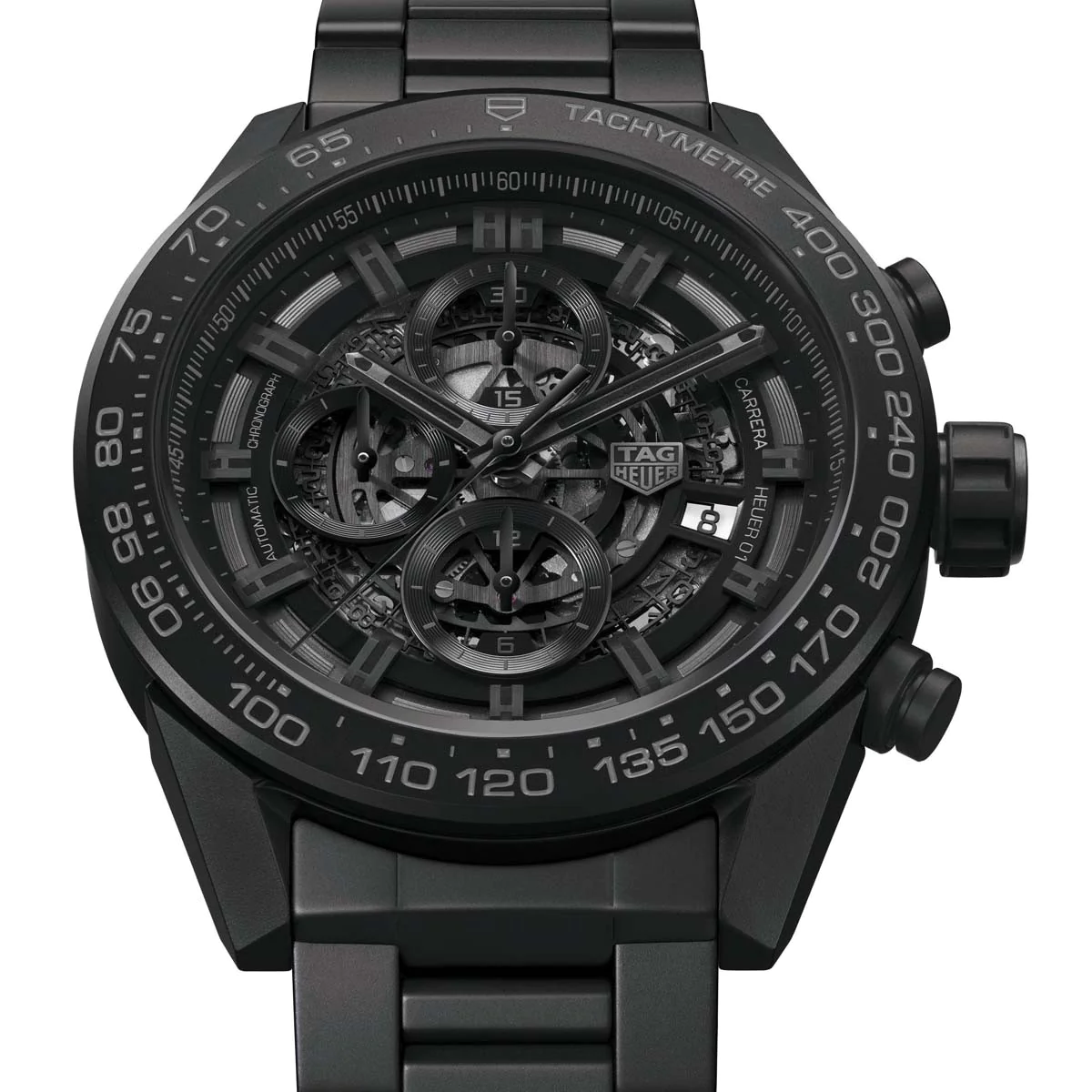 Carrera Heuer-01 Full Black Matt Ceramic ref. CAR2A91.BH0742