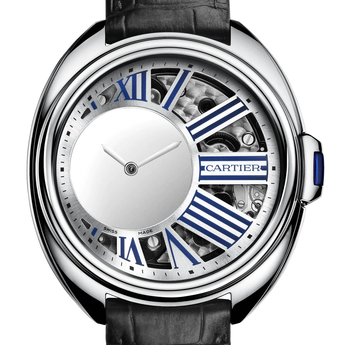 Модель Clé de Cartier Mysterious Hour в корпусе из палладия