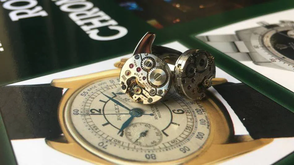 Механизмы Rolex превратили в запонки