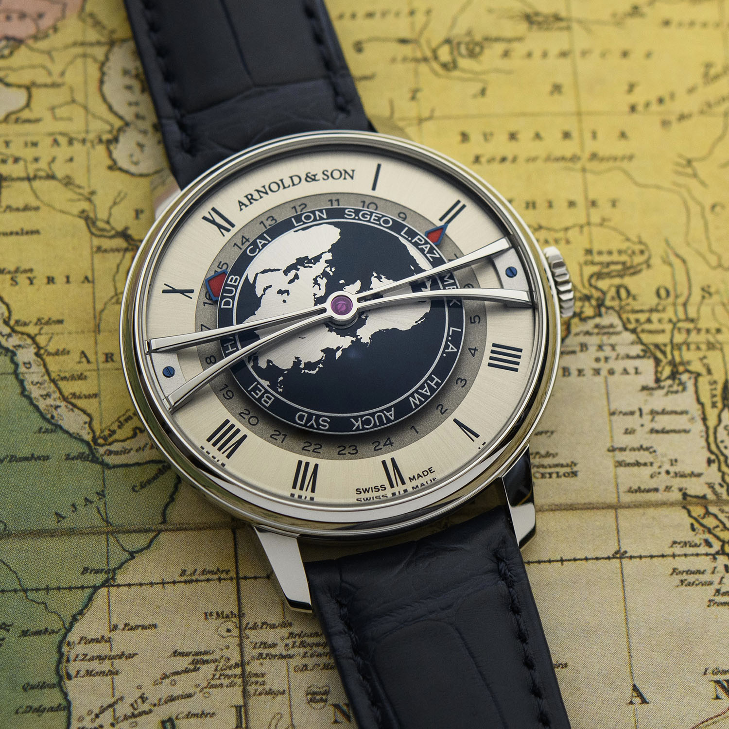 Arnold & Son Globetrotter 42 Steel