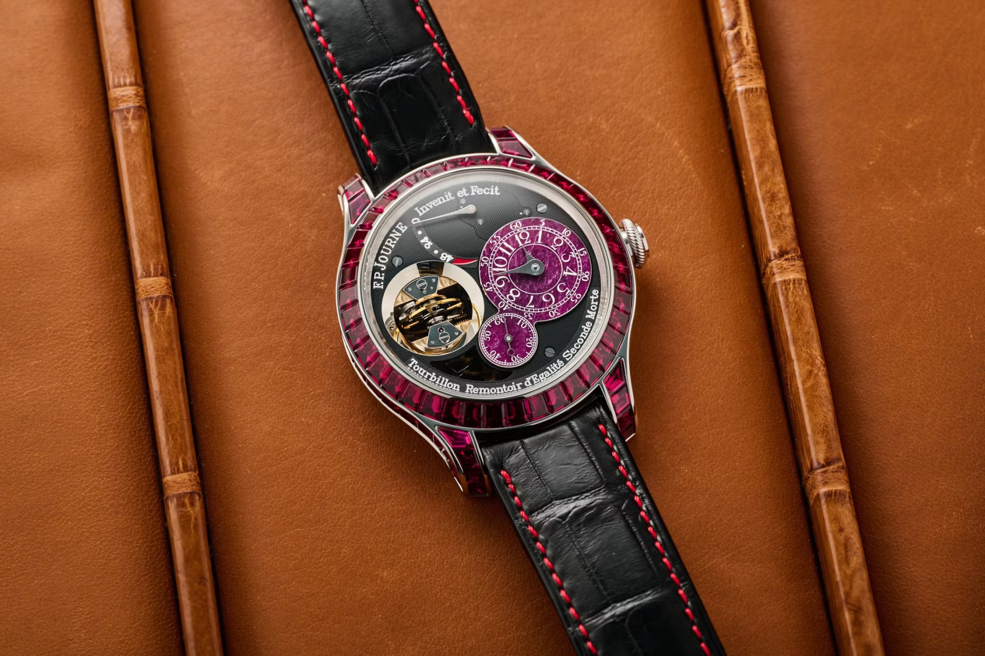 F.P. Journe Tourbillon Souverain Vertical Joaillerie Rubis