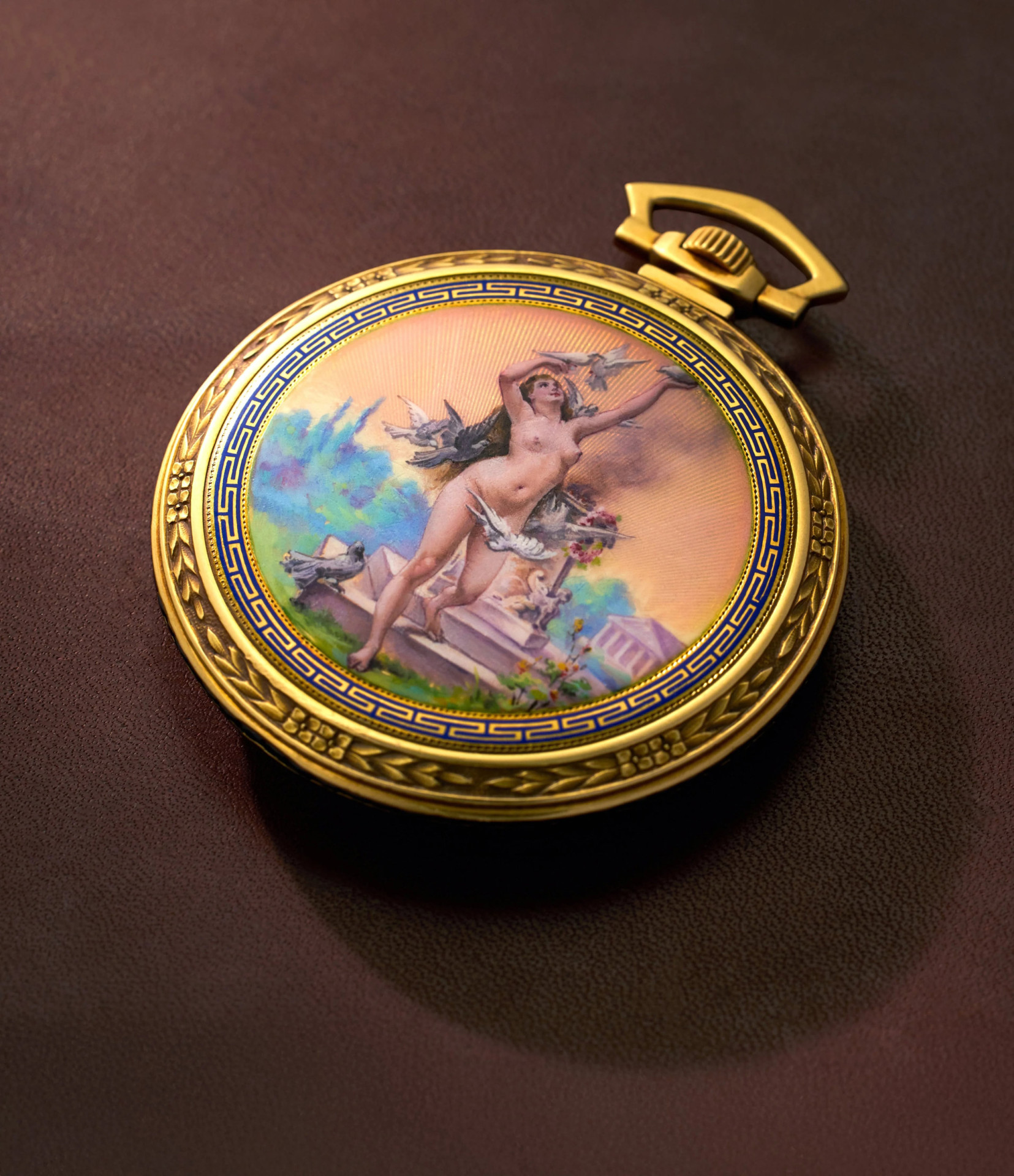 Часы Jules Jürgensen № 16879 с золотой эмалью, 1930 год