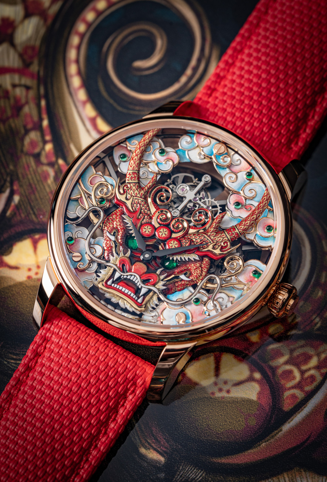 Jaquet Droz Tourbillon Skelet Red Gold – Dragon Mask