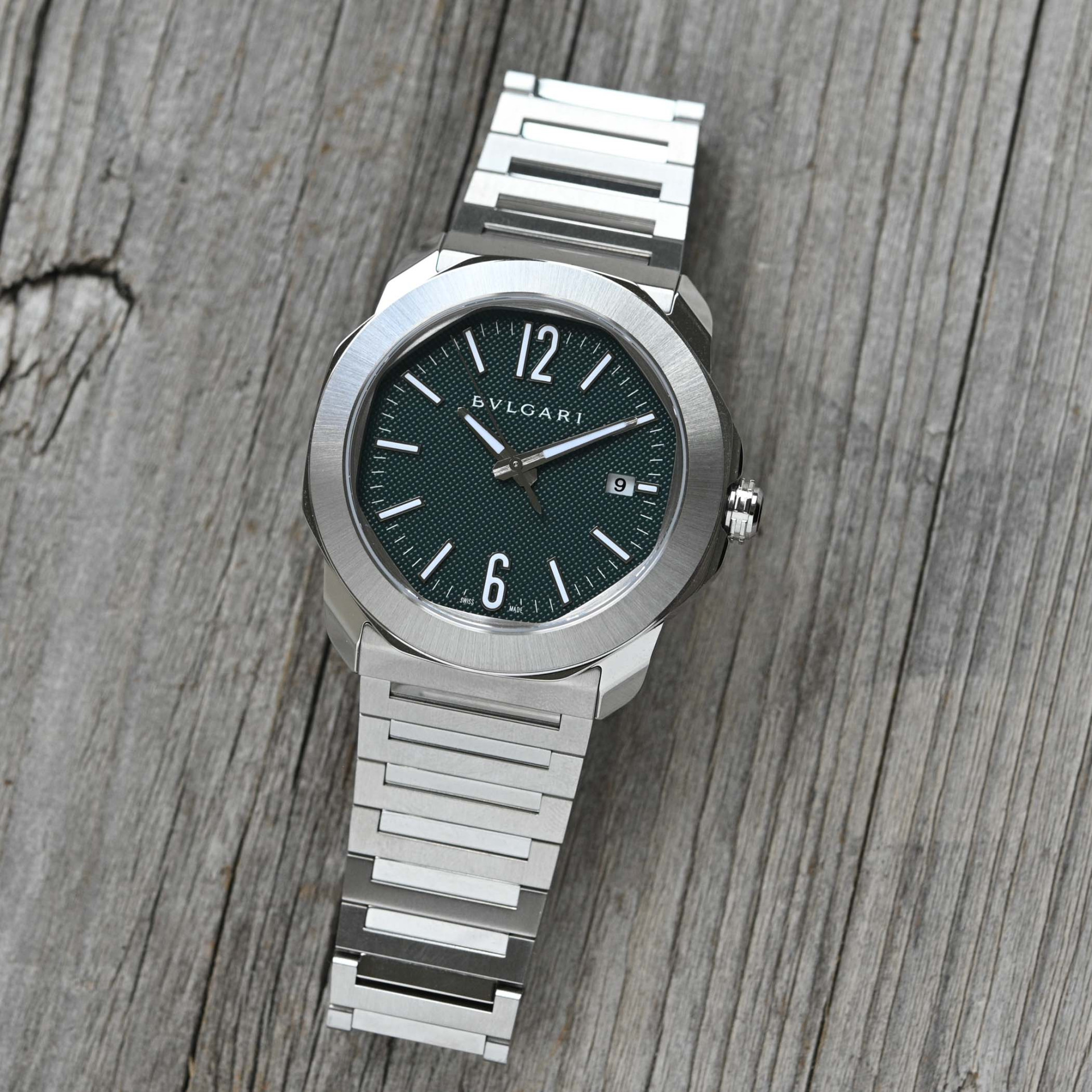 Bvlgari Octo Roma Automatic с зеленым циферблатом