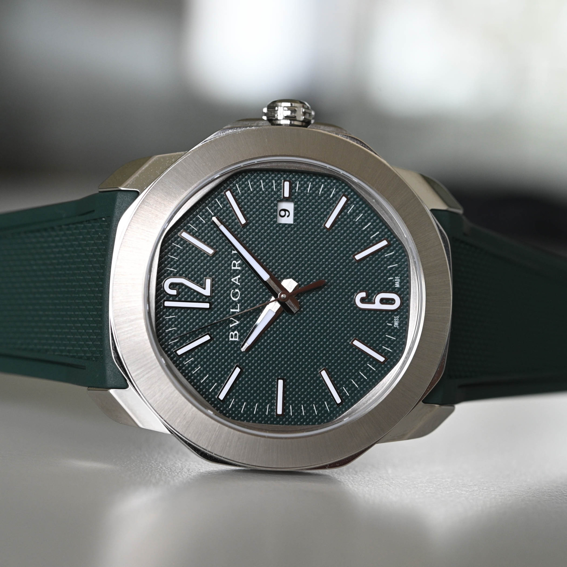 Bvlgari Octo Roma Automatic с зеленым циферблатом