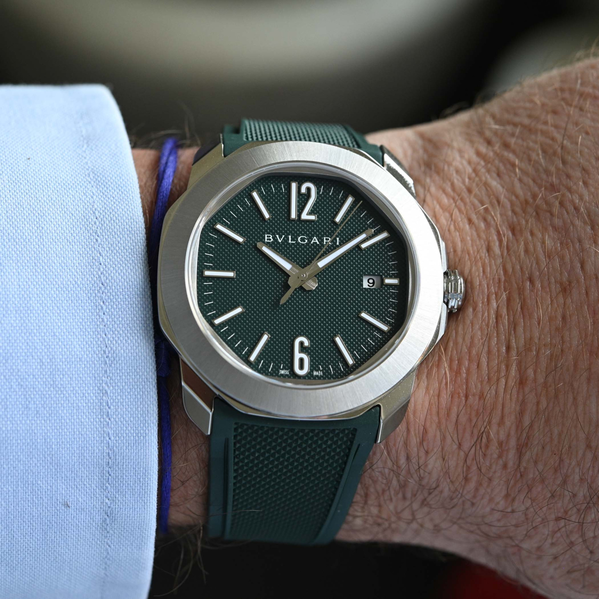 Bvlgari Octo Roma Automatic с зеленым циферблатом