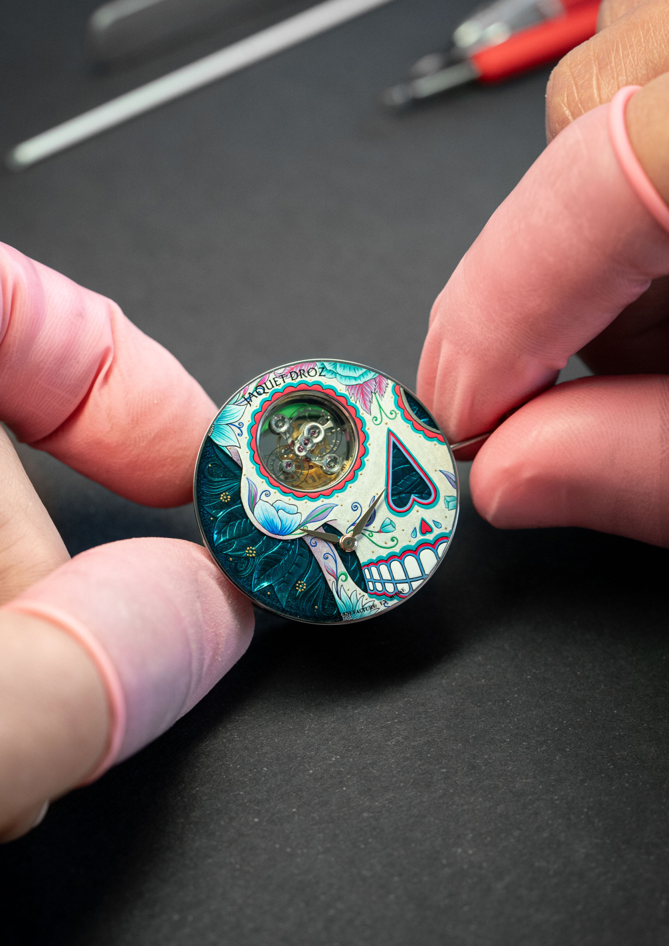 Jaquet Droz Tourbillon Red Gold - Catrina Skull