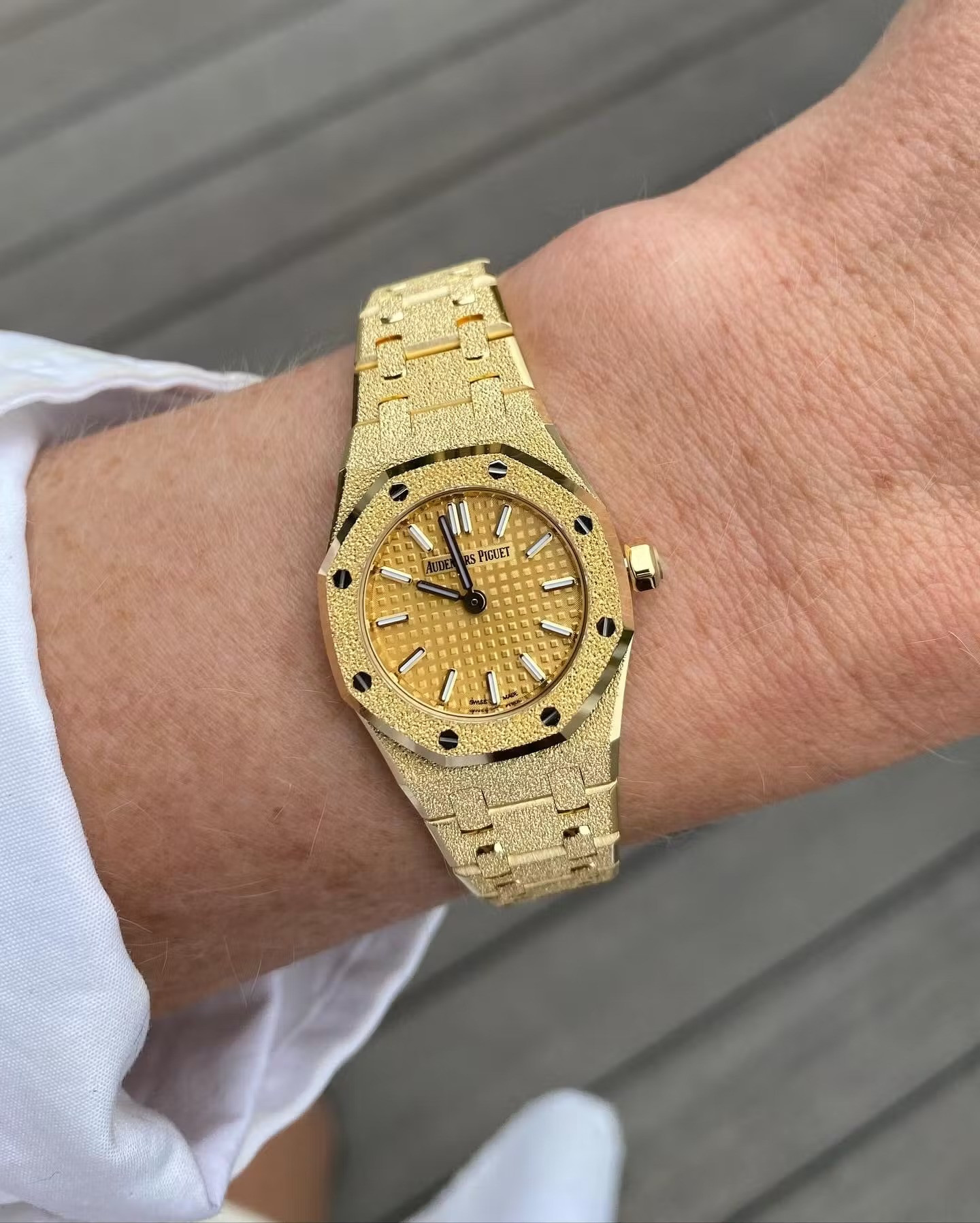 Audemars Piguet Royal Oak Mini Frosted Gold Quartz