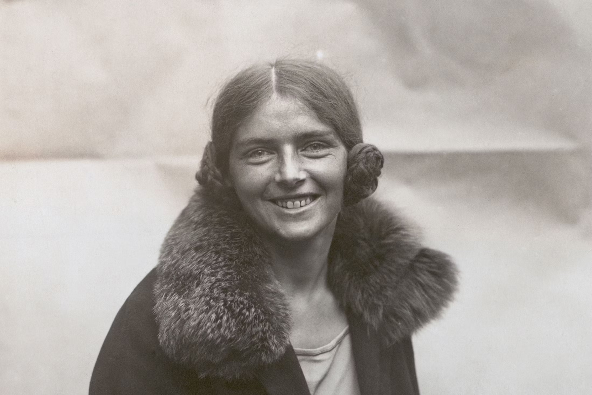 Фото Мерседес Гляйтце, сделанное 11 октябре 1927 года через 4 дня после заплыва через Ла-Манш