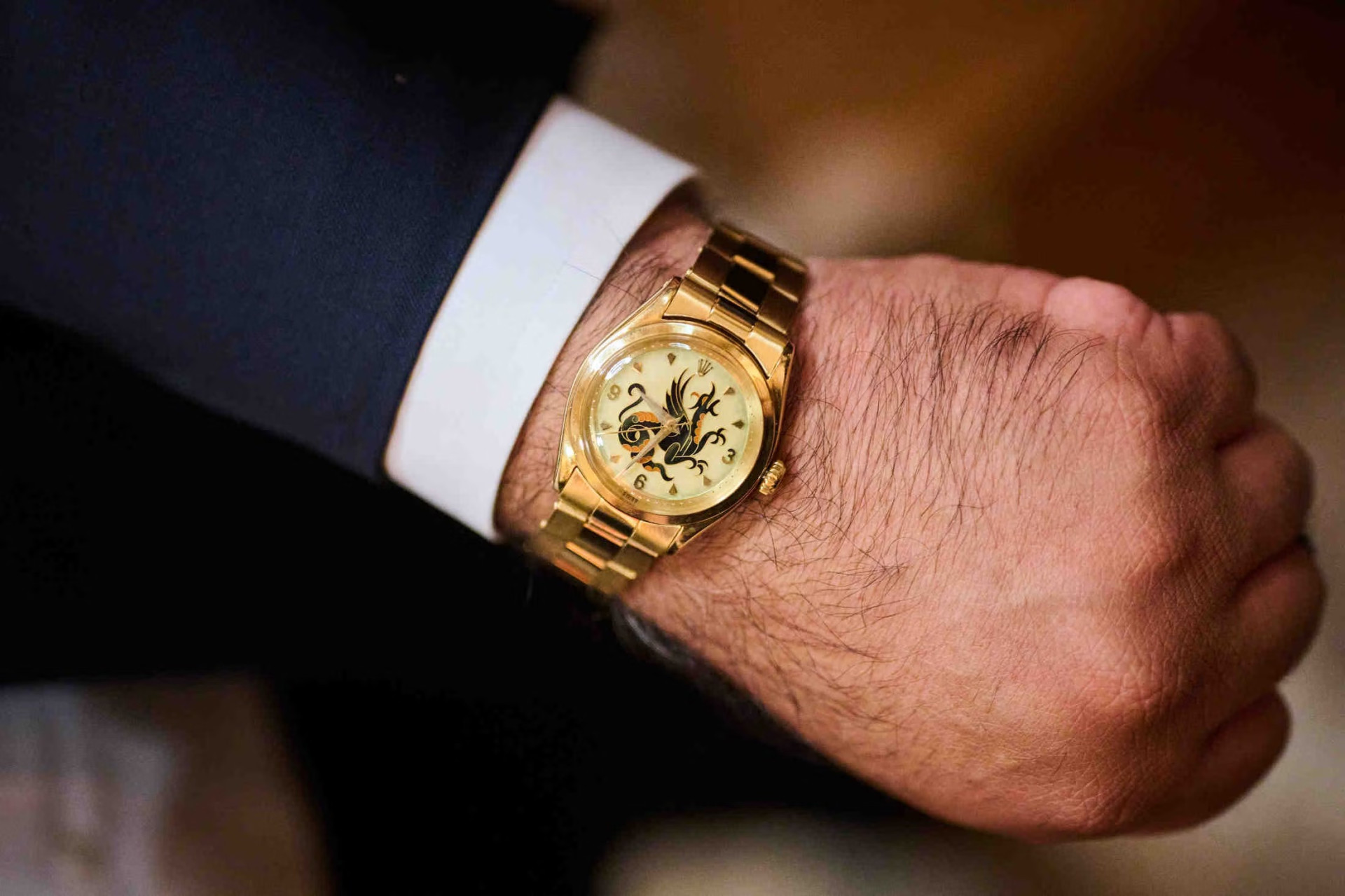 Rolex ref. 6085 «Dragon» в технике перегородчатой эмали