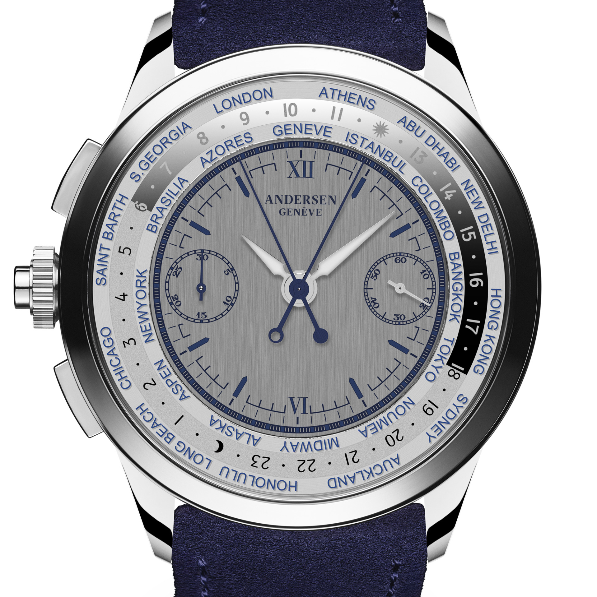 Andersen Genève Split Second Chronograph Worldtime