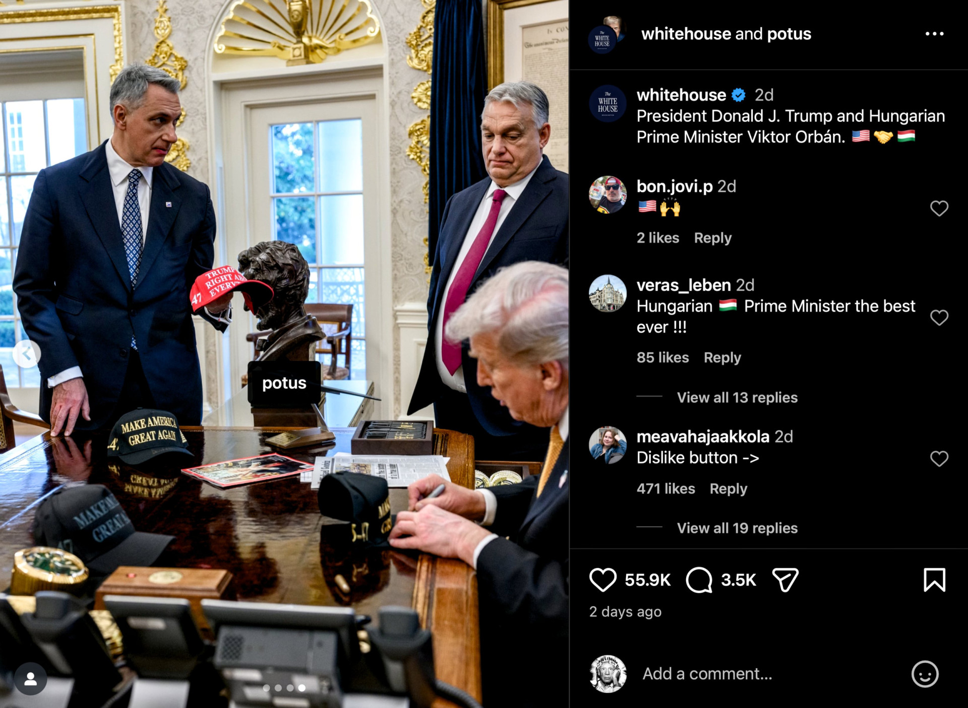 Настольные часы Rolex, замеченные во время визита в США премьер-министра Венгрии Виктора Орбана