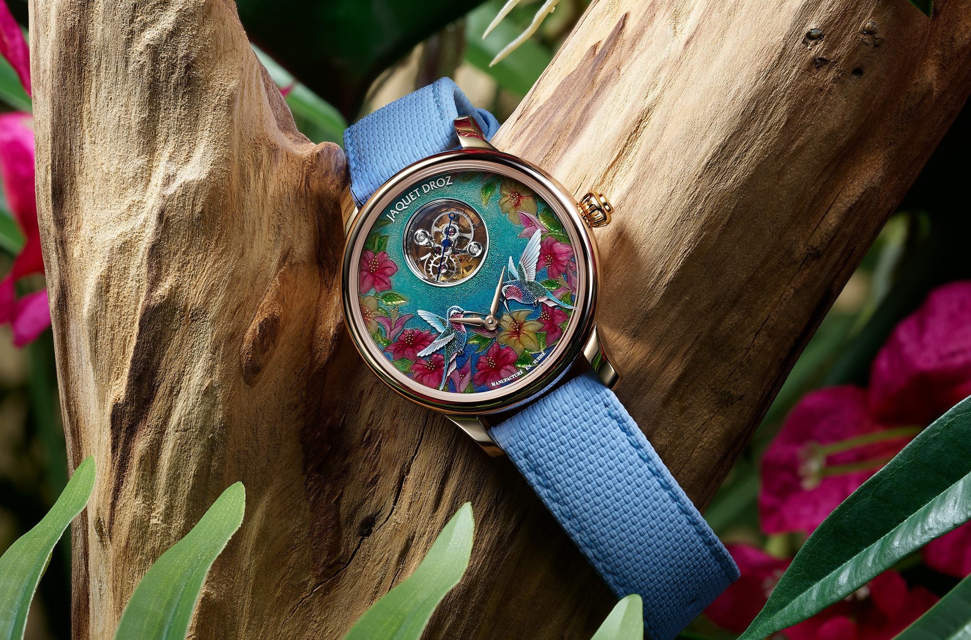 Jaquet Droz  Petite Heure Minute Red Gold – Humming Bird