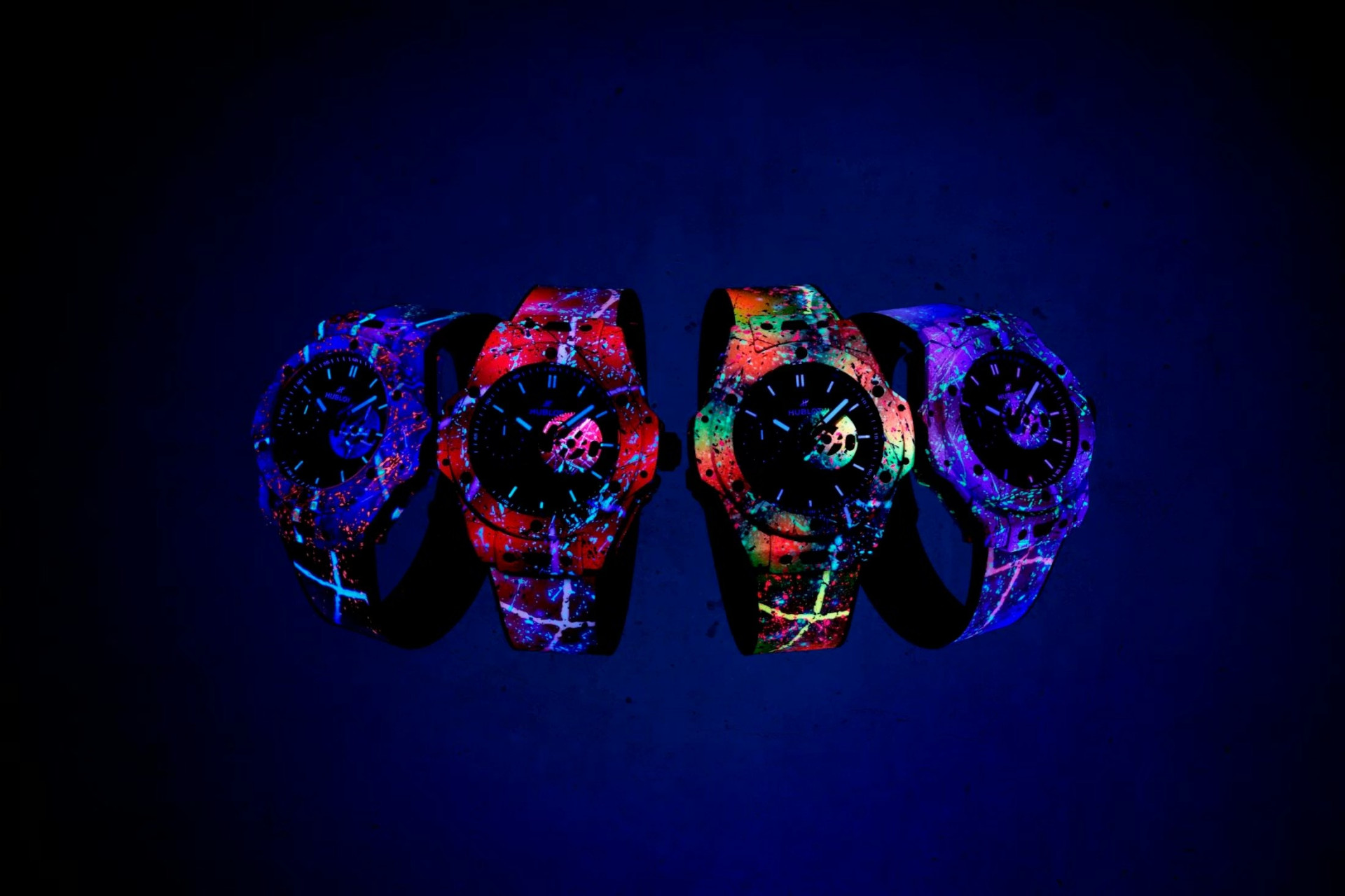 Hublot в корпусах из вручную раскрашенного бетона