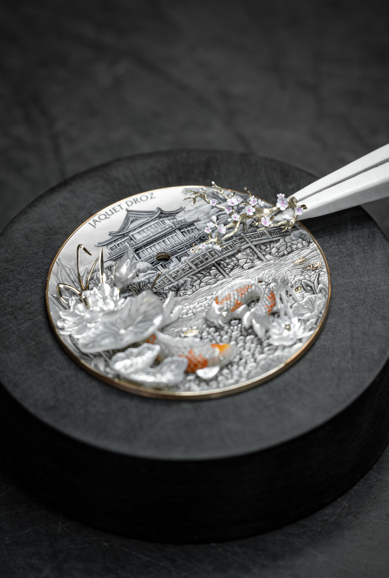 Jaquet Droz Petite Heure Minute Red Gold - Japanese Garden