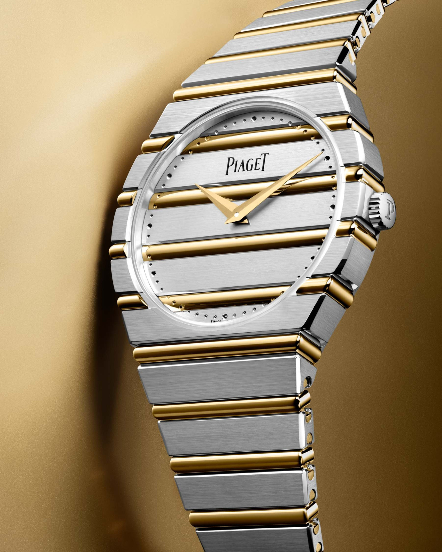 Биколорные Piaget Polo 79 в желтом и белом золоте