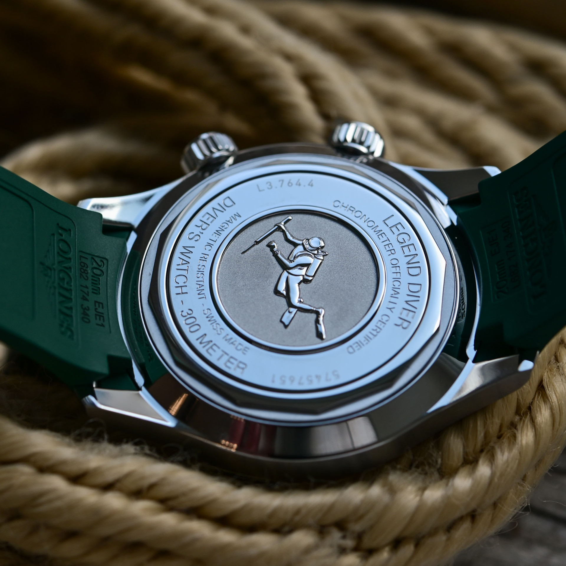 Longines Legend Diver 39mm Green Rubber Edition