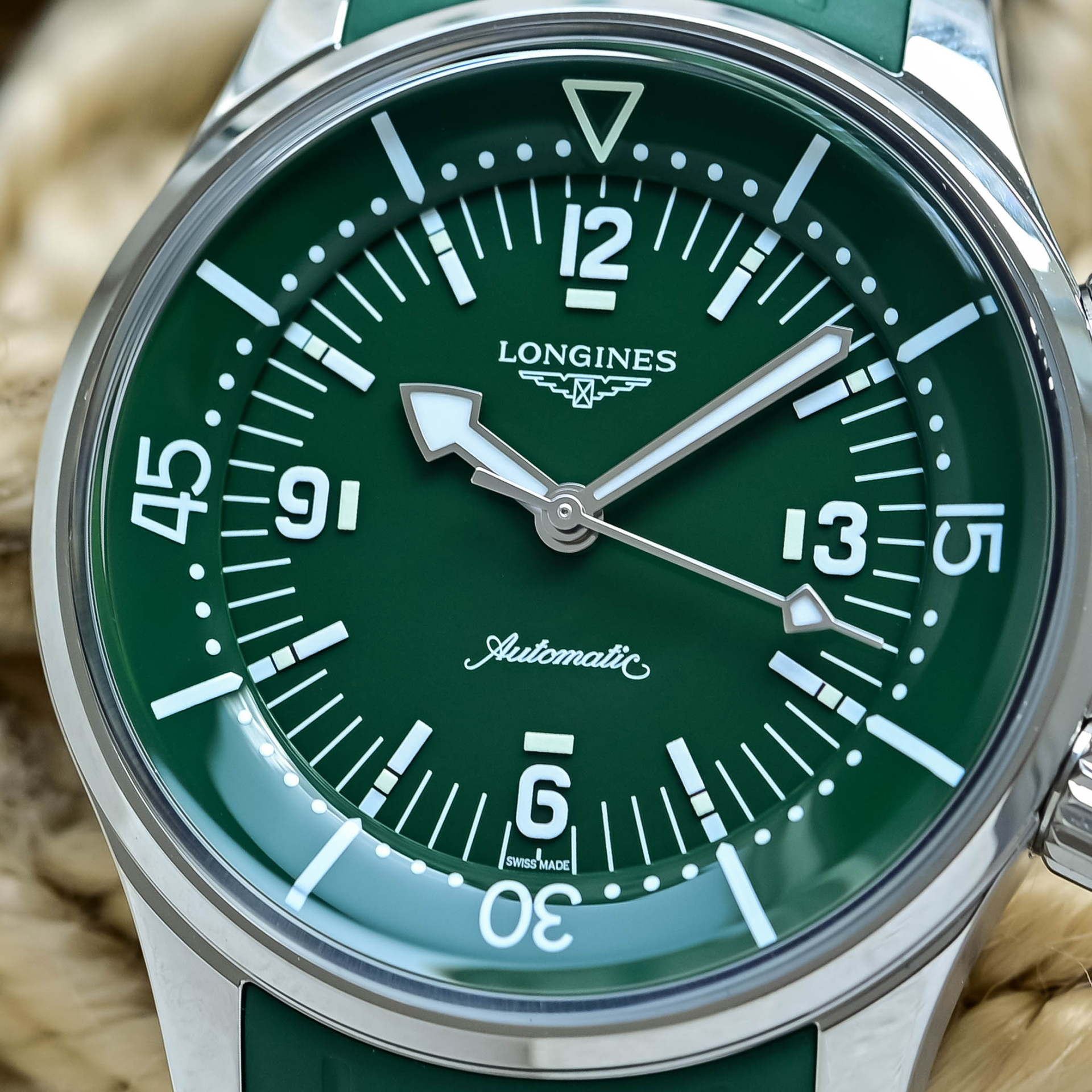 Longines Legend Diver 39mm Green Rubber Edition