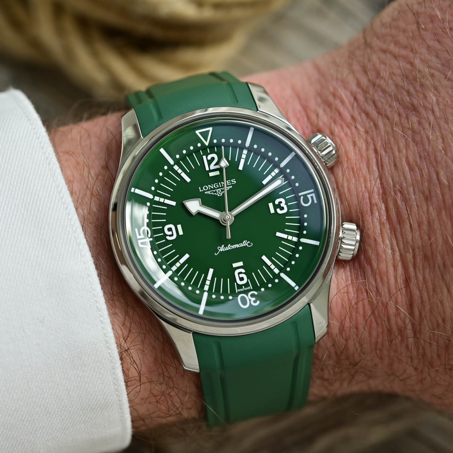 Longines Legend Diver 39mm Green Rubber Edition