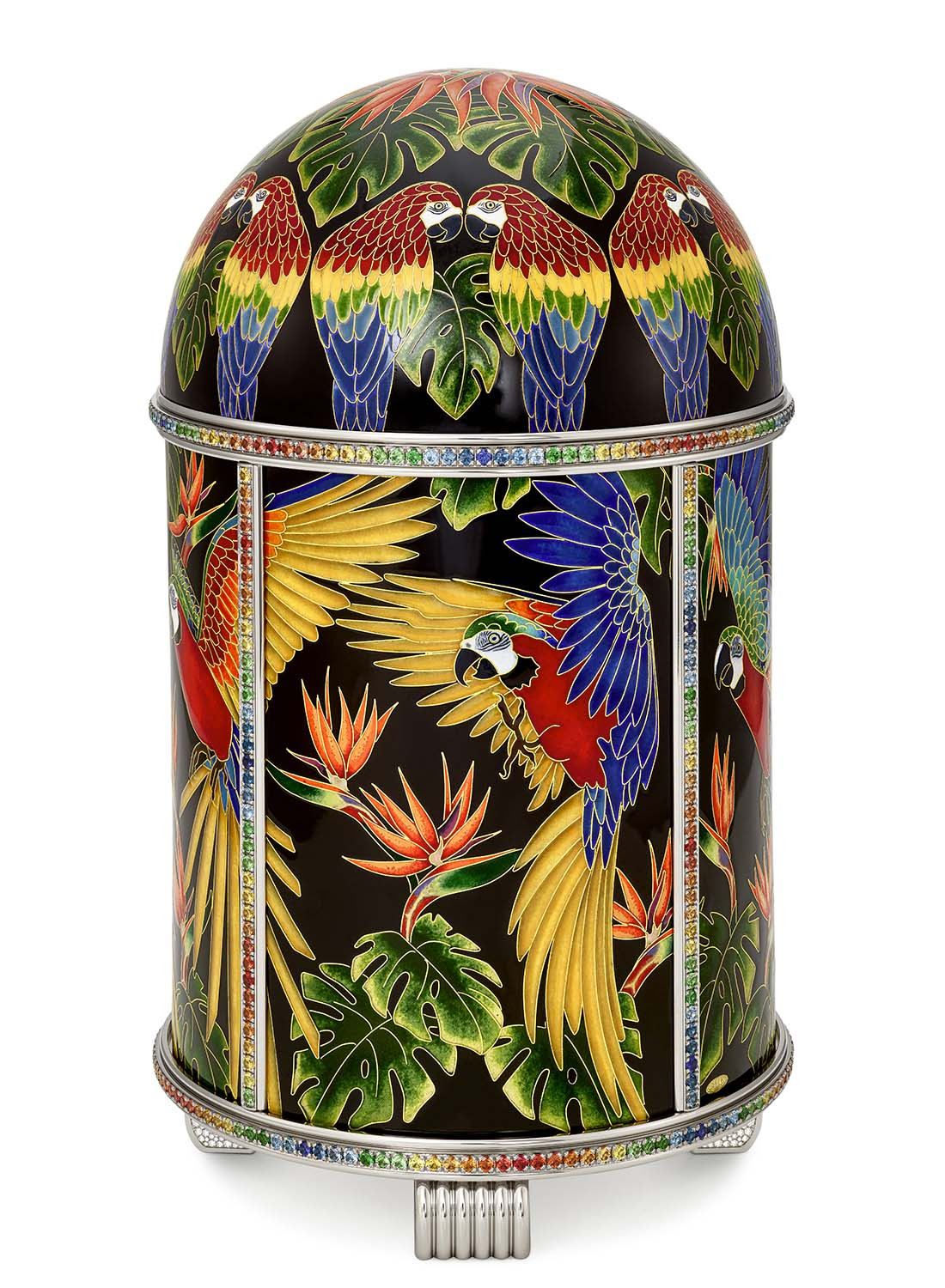 Macaws Dome Table Clock