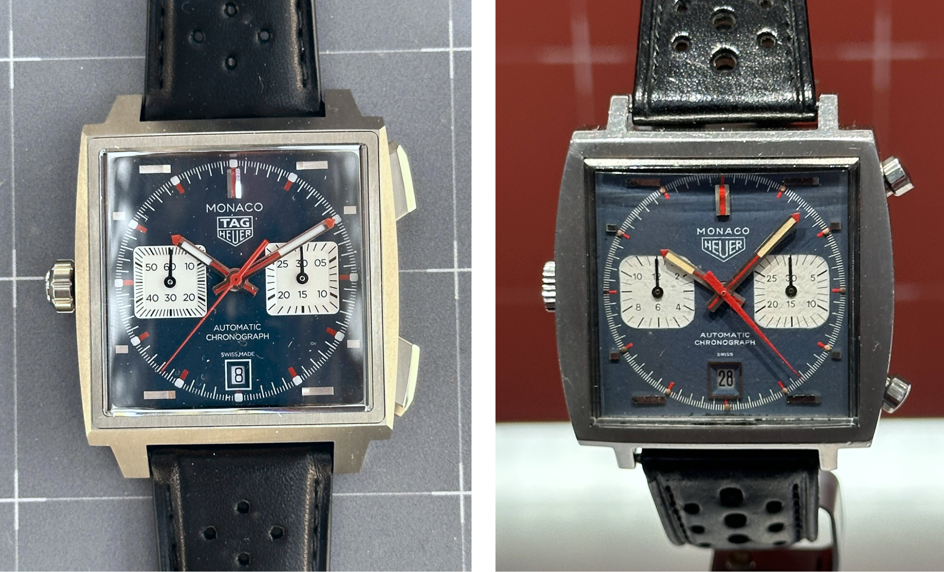 Новинка 2026 — слева, часы 1969 года — справа.