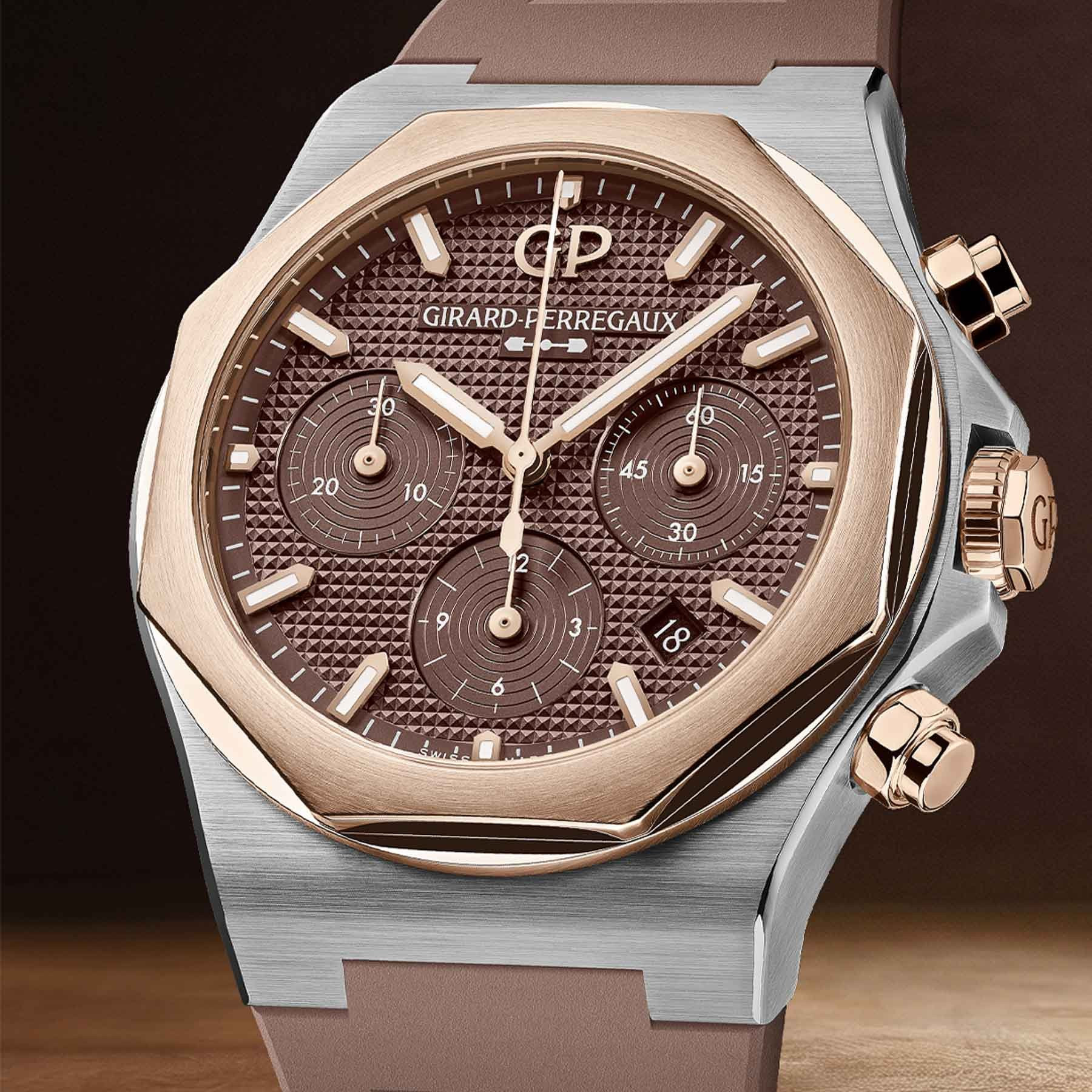 Биколорные Girard-Perregaux Laureato Chronograph 42mm