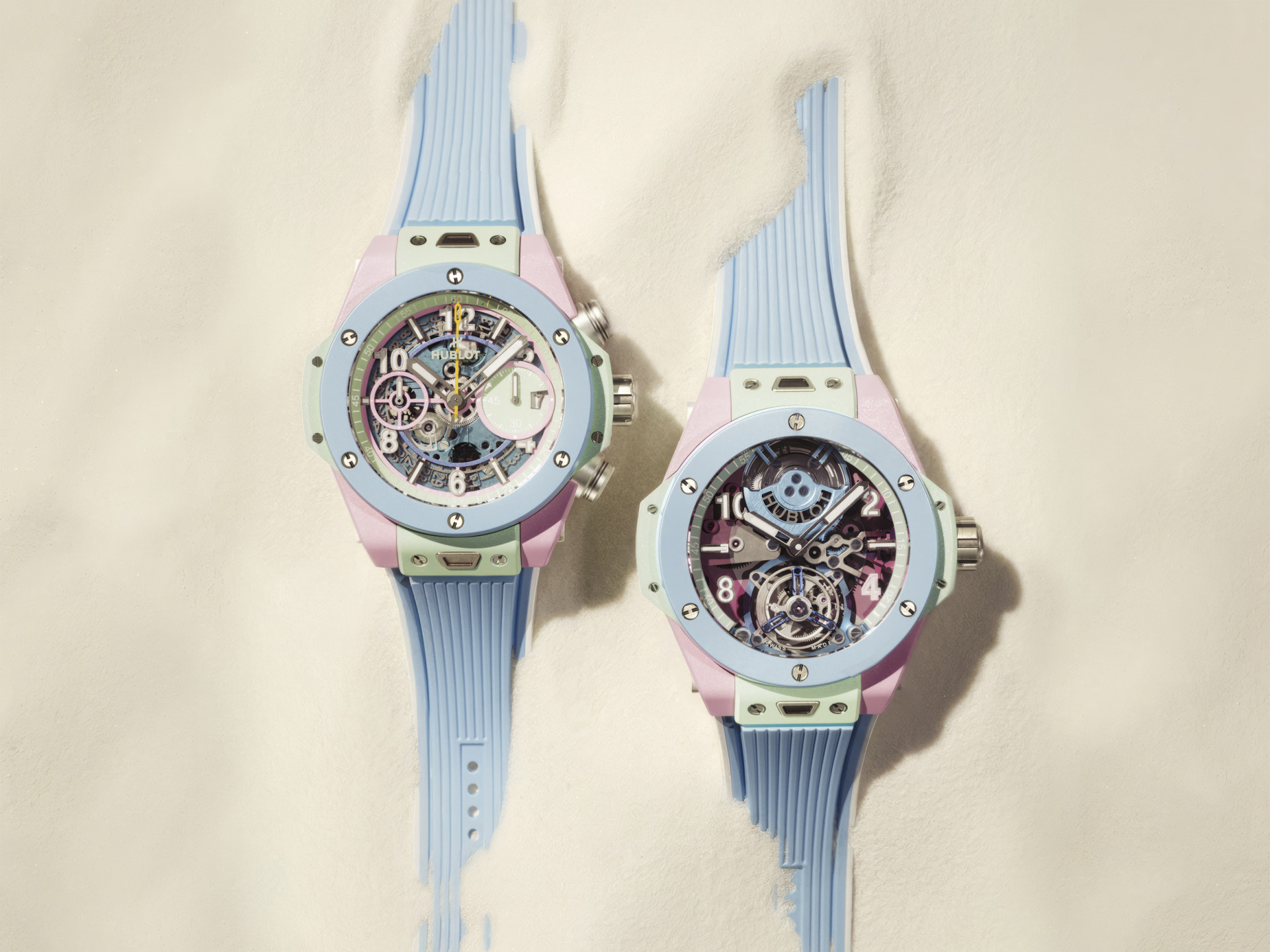 Летние новинки Hublot Big Bang в корпусах из керамики пастельных тонов