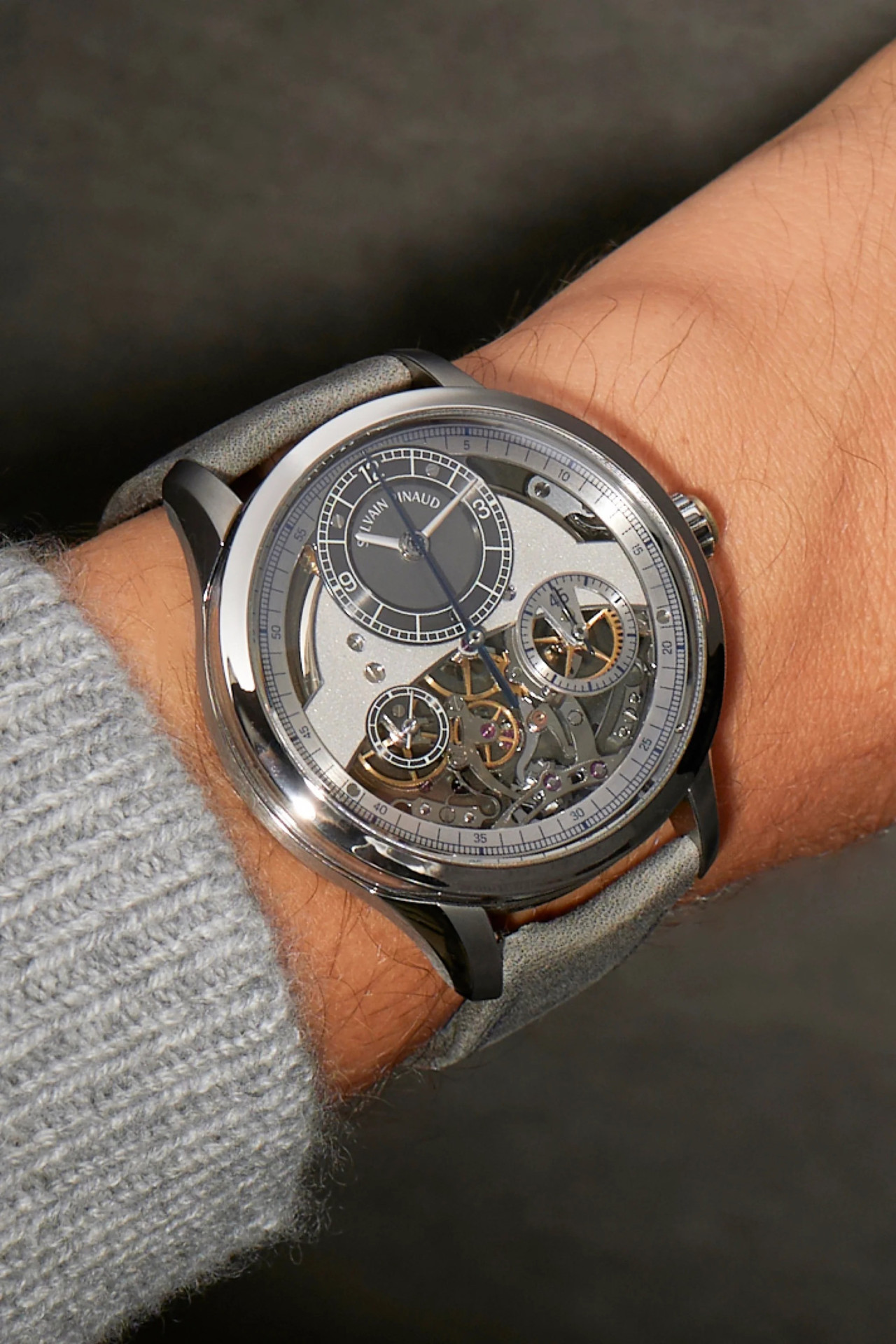 Sylvain Pinaud Monopoussoir Chronograph, созданные совместно с Massena LAB