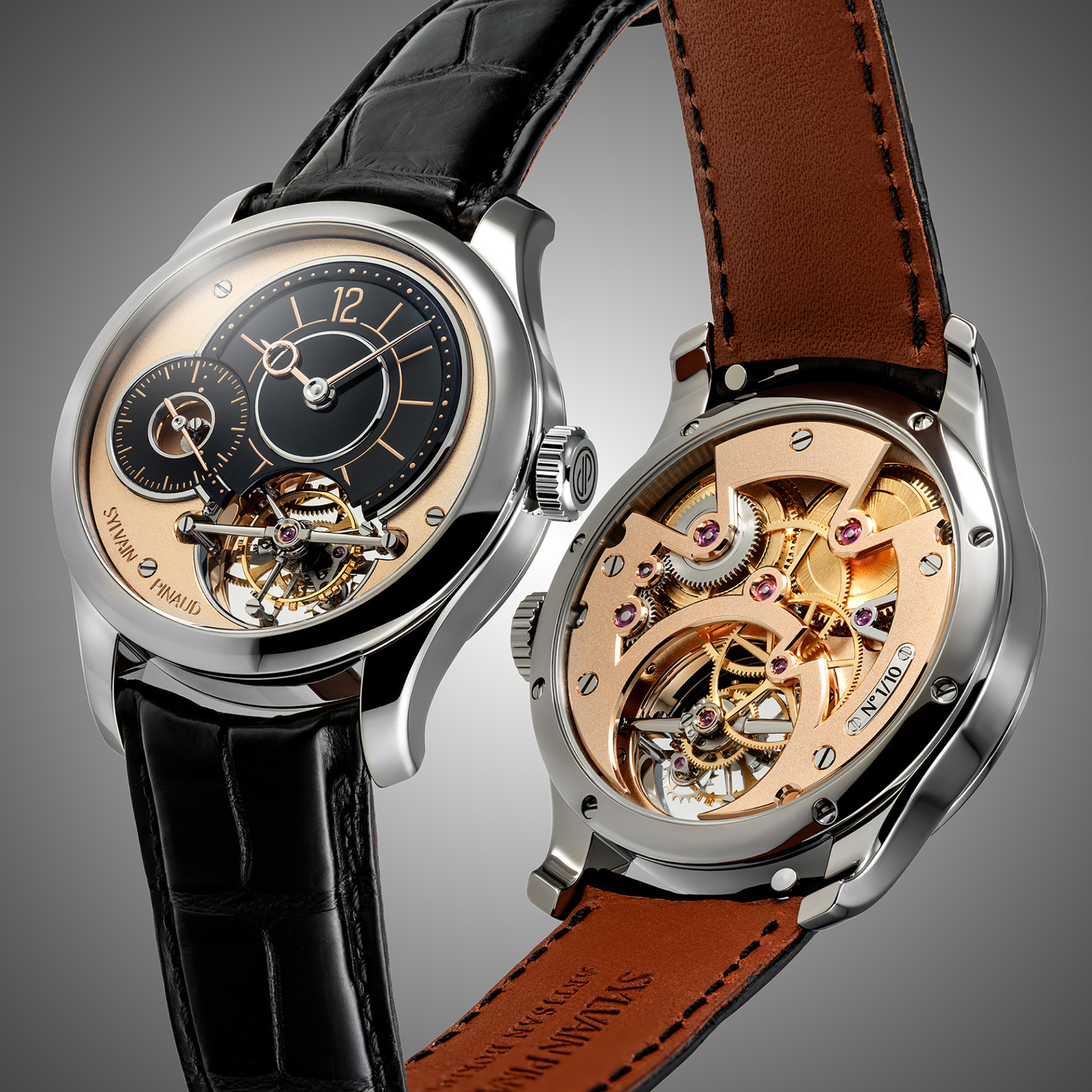 Sylvain Pinaud Tourbillon в корпусе из платины с циферблатом из оникса 