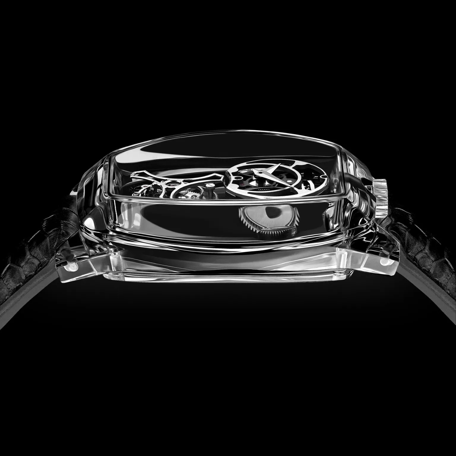 Модель Curvy Purity Tourbillon, вид сбоку 