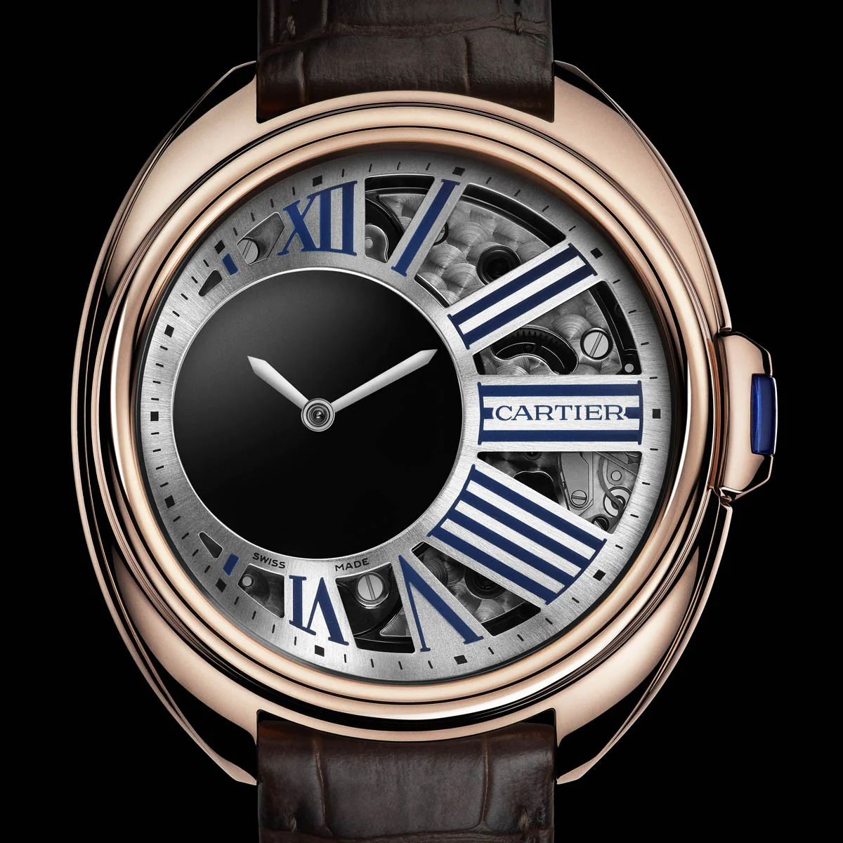 Модель Clé de Cartier Mysterious Hour в корпусе из розового золота